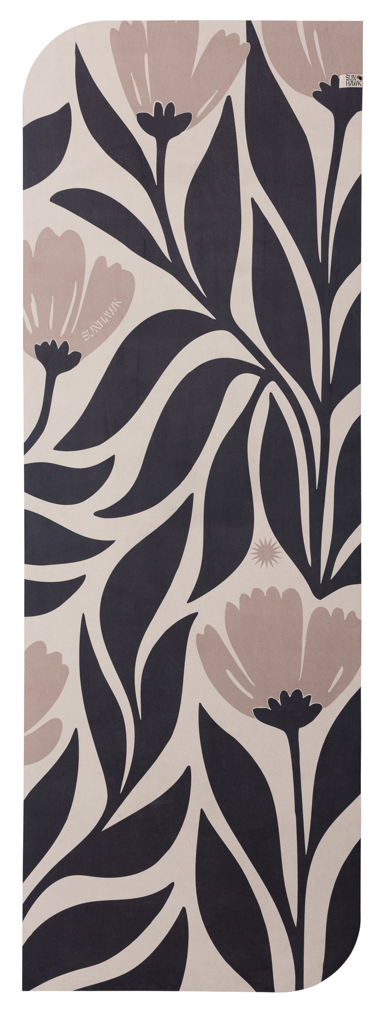 Premium eco yoga mat with floral art design